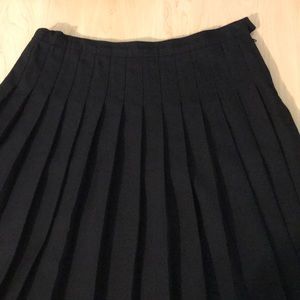 Pleated Black School Skirt